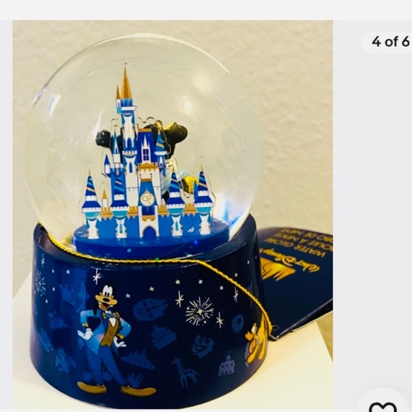 NWT Disney Parks WDW50th Anniversary Mickey Minnie Mini Water Snow Globe NWT - Picture 2 of 6
